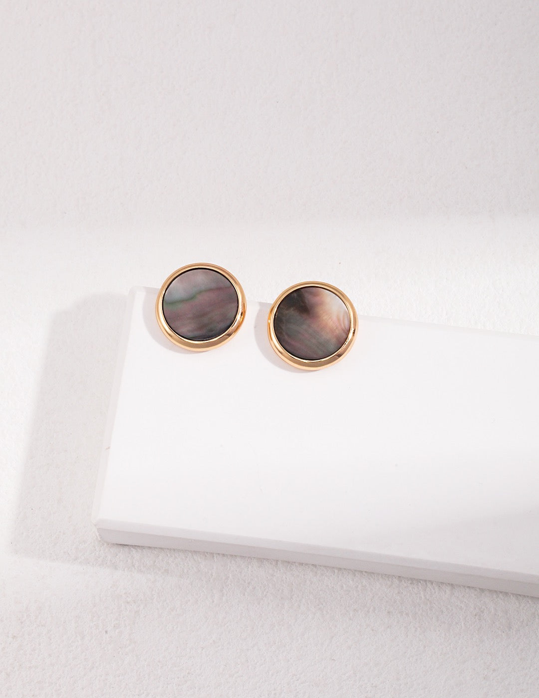 Natural Black Shell Earrings