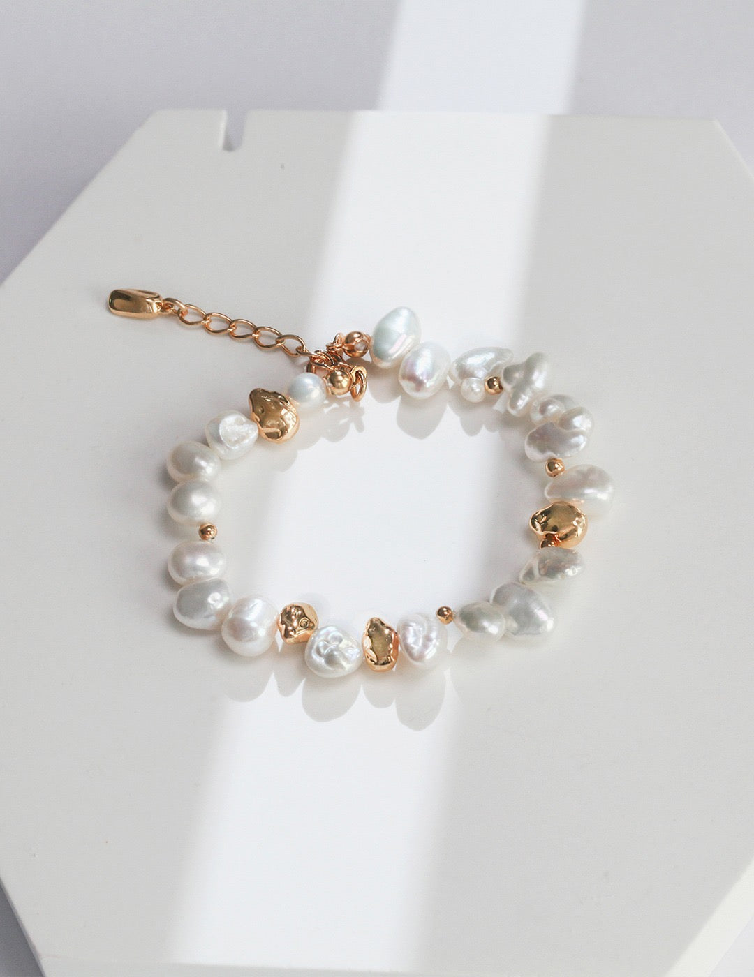 Pearl Silver Beads Bracelet