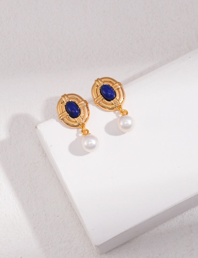 Vintage Lapis Lazuli Earrings