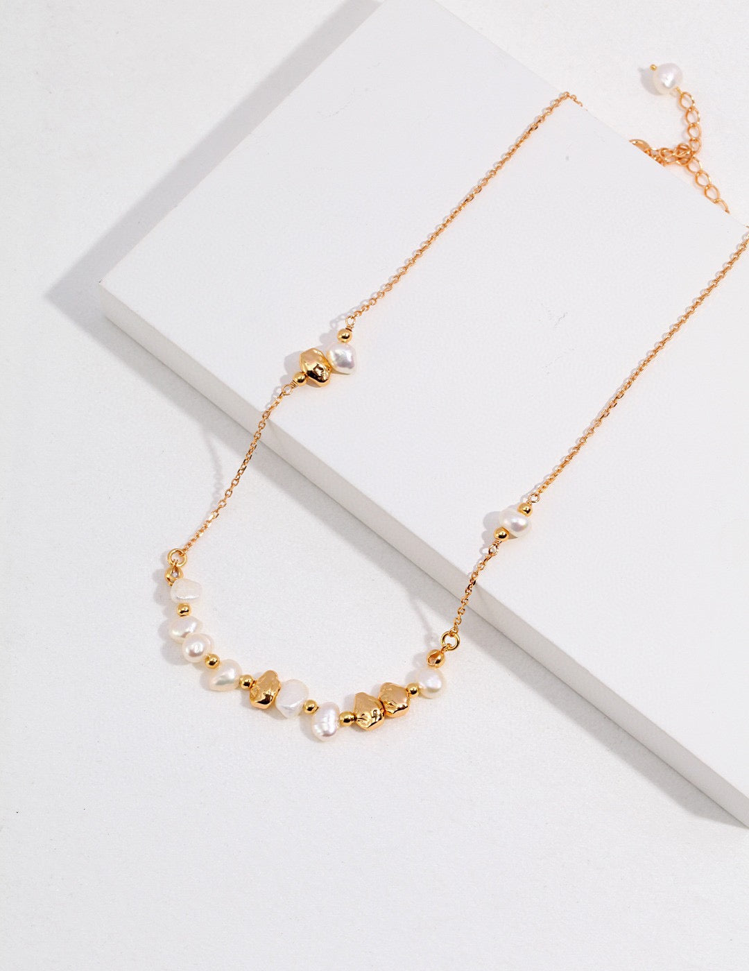 Pearl Silver Beads Choker