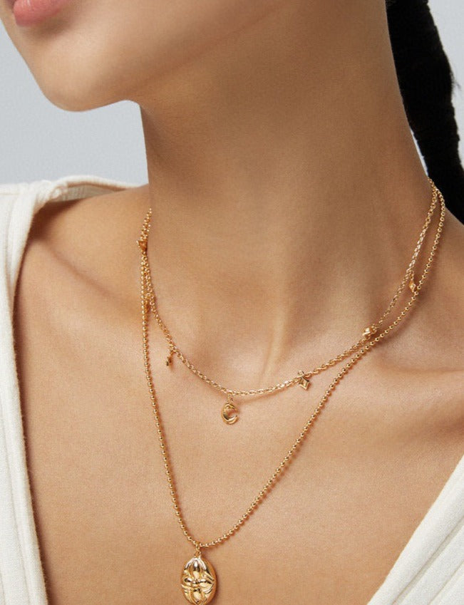 Stars And Moon Talk Necklace
