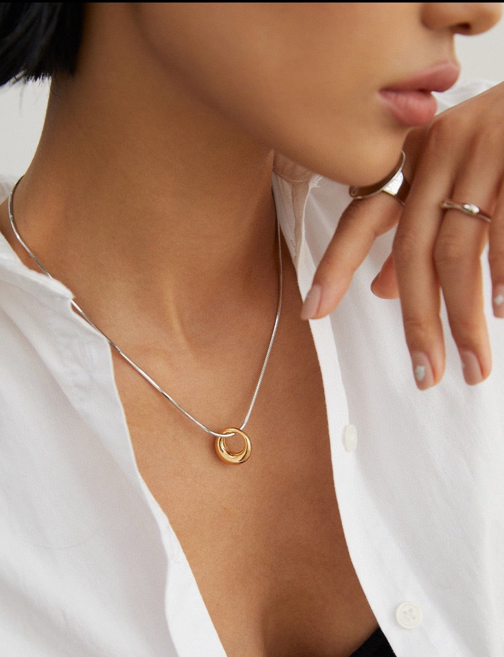 Golden Donut Necklace