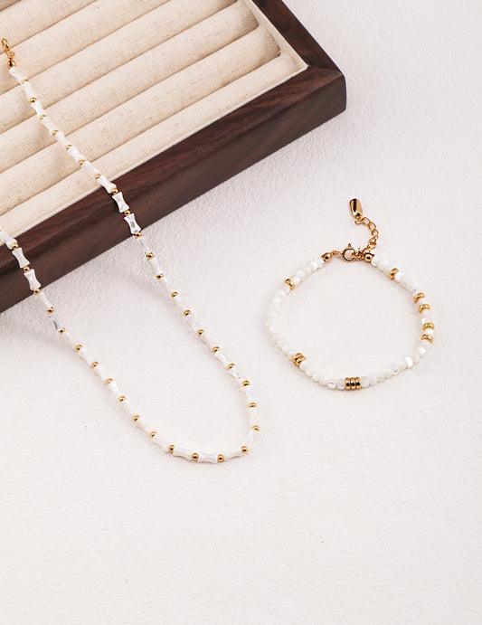 Natural Silver Shell Choker